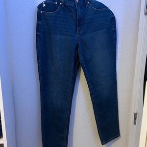 Seven7 Women's Dark Blue Straight Leg Jeans